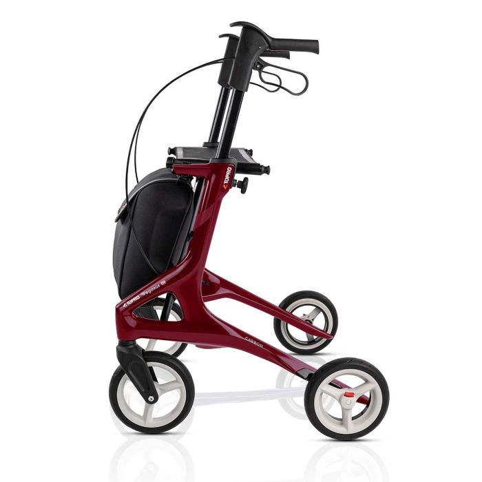 Rollator Carbonrollator Topro Pegasus in farbe rot Seitenansicht