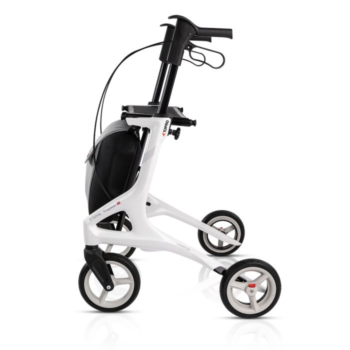 Rollator Carbonrollator Topro Pegasus in Farbe weiß Seitenansicht