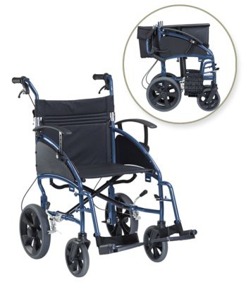 Dietz Transportrollstuhl PORTER Sitzbreite 46 cm Farbe blaumetallic